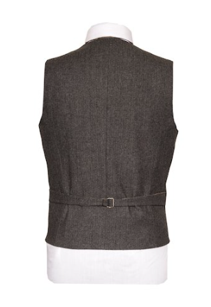 Behan Irish Tweed Waistcoat - Grey Herringbone