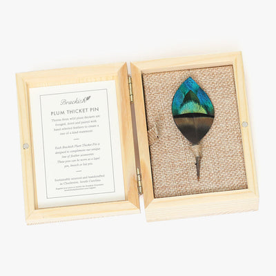 Norse King Lapel Pin - Peacock & Turkey Feathers