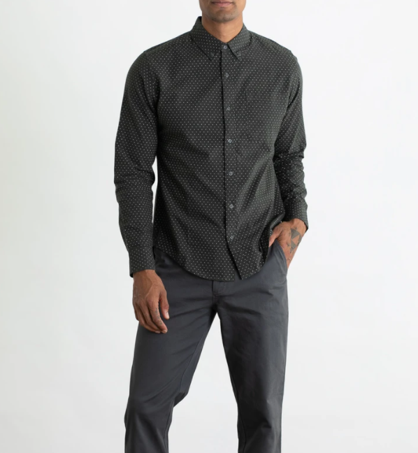 Sutton Polkadot Flannel - Loden