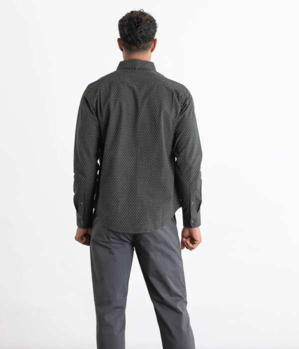 Sutton Polkadot Flannel - Loden