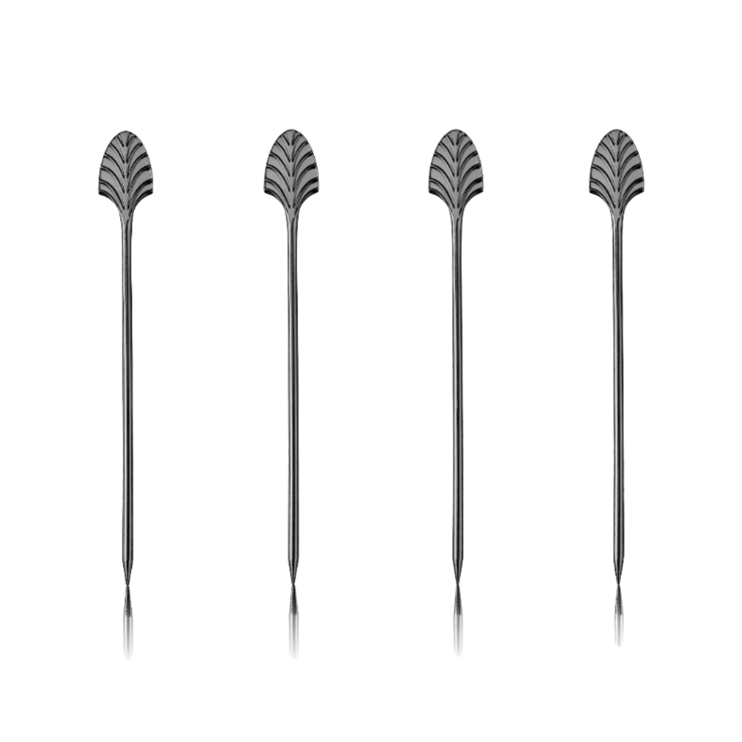 Art Deco Cocktail Picks - Gunmetal