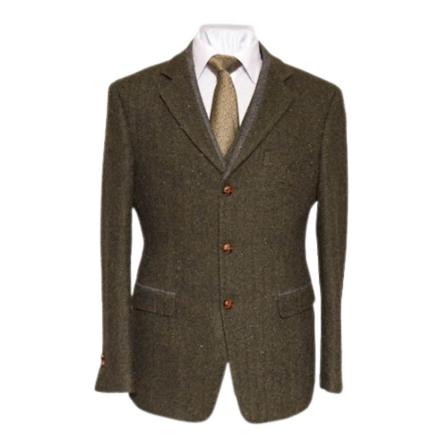 Casement Classic Fit Irish Tweed Blazer - Green
