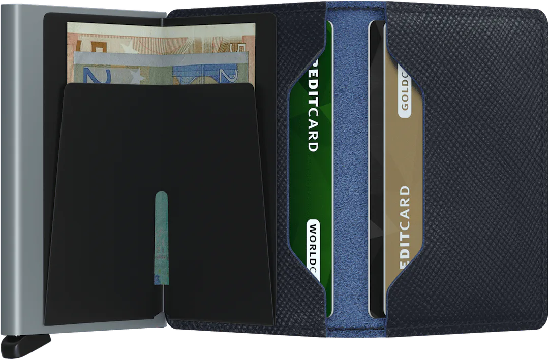 Slimwallet - Saffiano Navy