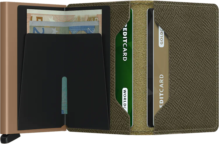 Slimwallet - Saffiano Olive