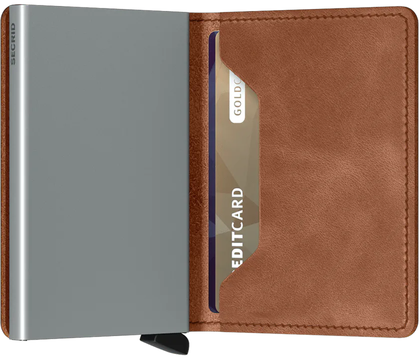Slimwallet - Vintage Cognac & Silver