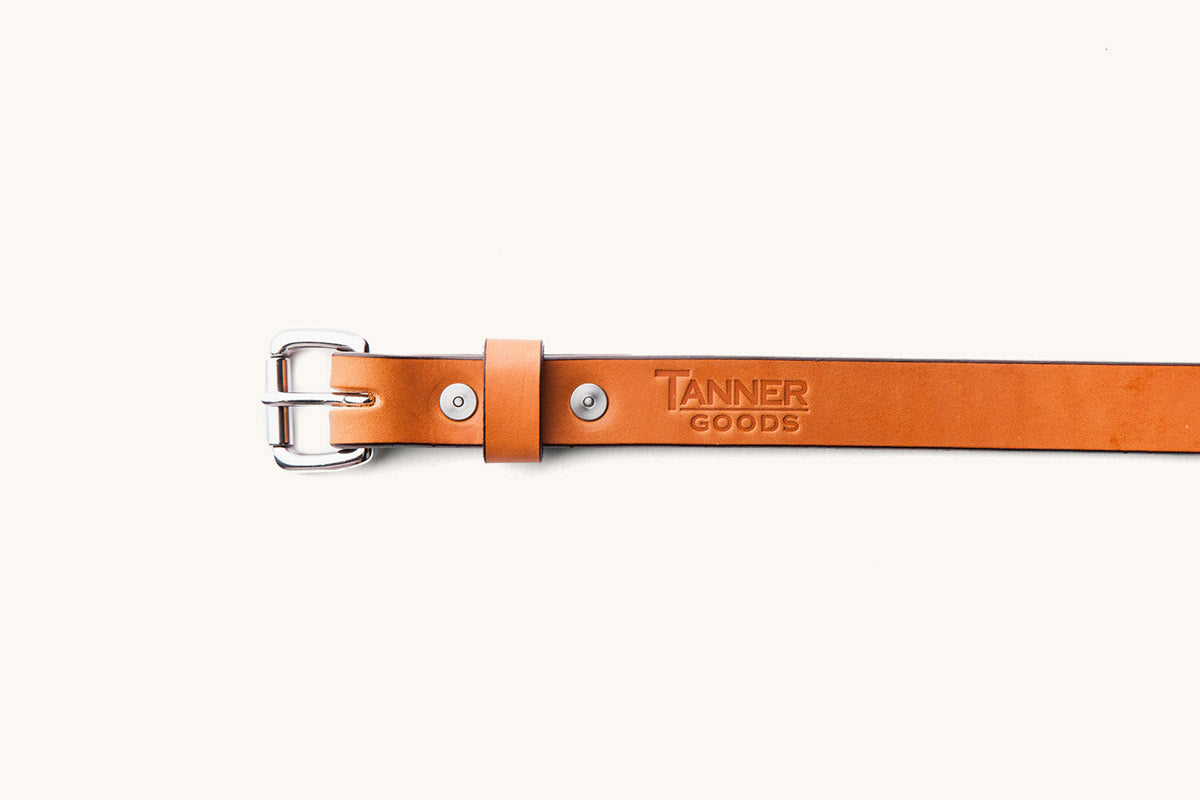 Saddle Tan Skinny Standard Belt w/ Stainless Buckle