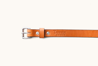Saddle Tan Skinny Standard Belt w/ Stainless Buckle