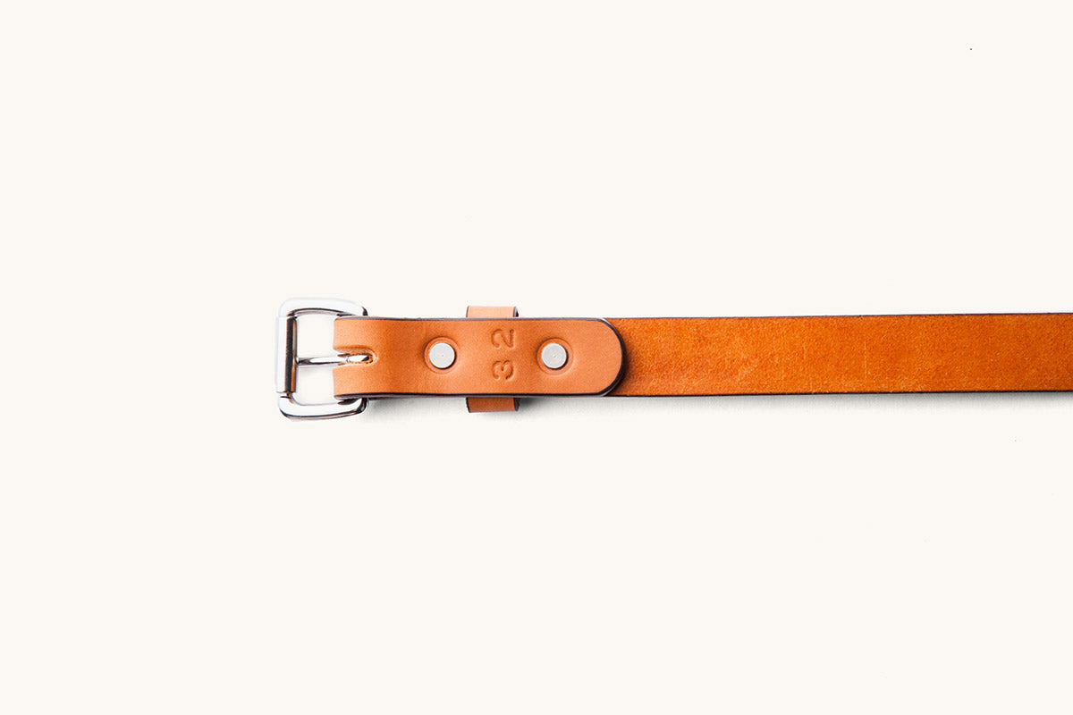 Saddle Tan Skinny Standard Belt w/ Stainless Buckle