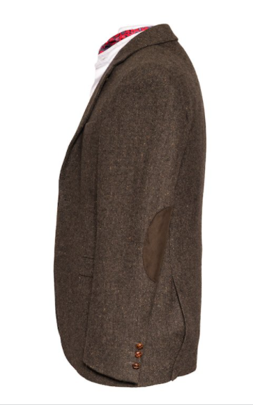 James Stephens Irish Tweed Poets Jacket - Brown