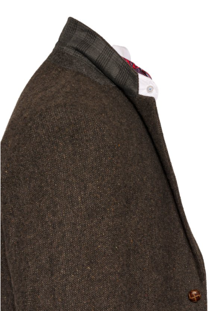 James Stephens Irish Tweed Poets Jacket - Brown