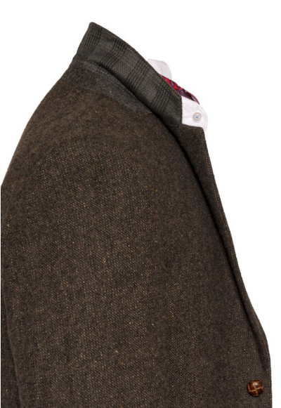 James Stephens Irish Tweed Poets Jacket - Brown
