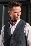 WB Yeats Irish Tweed Waistcoat - Blue