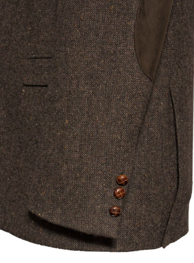 James Stephens Irish Tweed Poets Jacket - Brown