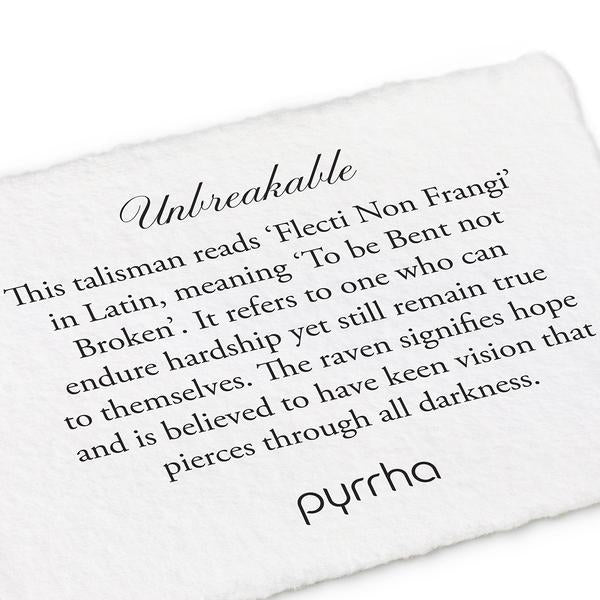 Sterling Silver Talisman Necklace - Unbreakable